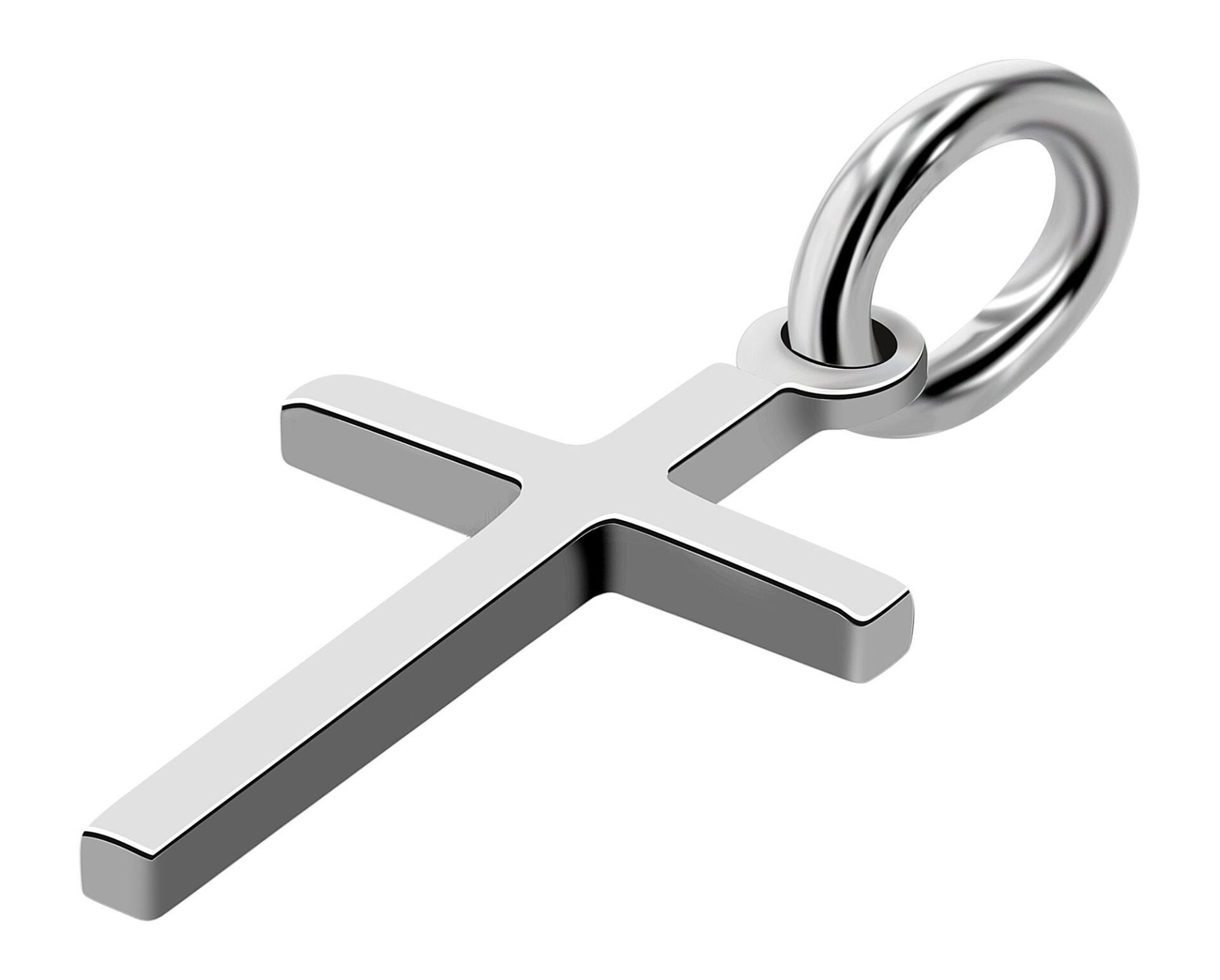 925/- Echt Silber Anhänger "Sloane" (ohne Kette), filigranes Kreuz, rhodiniert