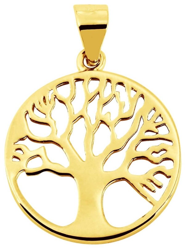 "Andrea" 925/- Echt Silber Anhänger (ohne Kette), Lebensbaum, vergoldet   5310082-002