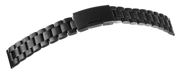 Edelstahl-Uhrenarmband, schwarz, 22 mm 8100071-220