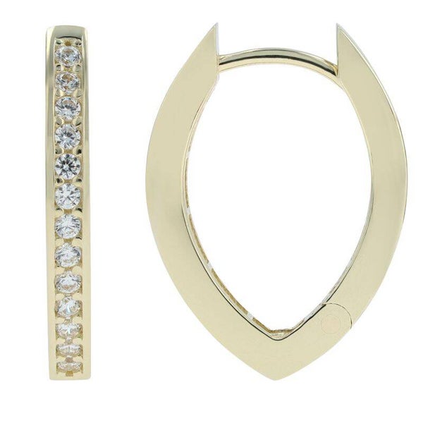 333/- Gold Creolen "Alima" V-Form, 8 Karat, Gelbgold