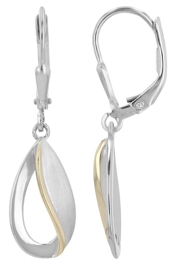 "Glovalia" 925/rh Echt Silber Ohrhänger, bicolor (silberfarben/ vergoldet)  5300338-001