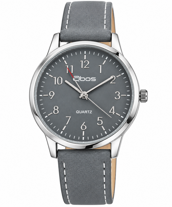 Qbos 1900229-002 Herrenuhr – Silber & Grau | Gerds-Uhrenshop.de