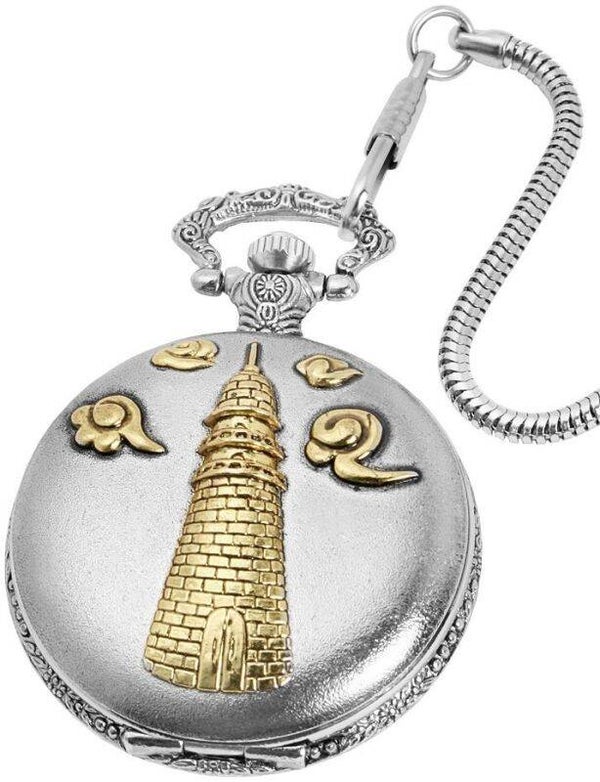 "Excellanc Taschenuhr, silber- und goldfarben, Leuchtturm"  4000044-001