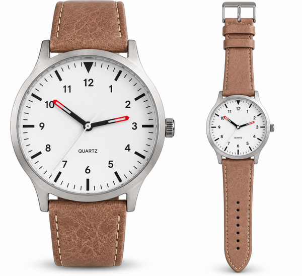 Herrenuhr mit Band aus Lederimitat