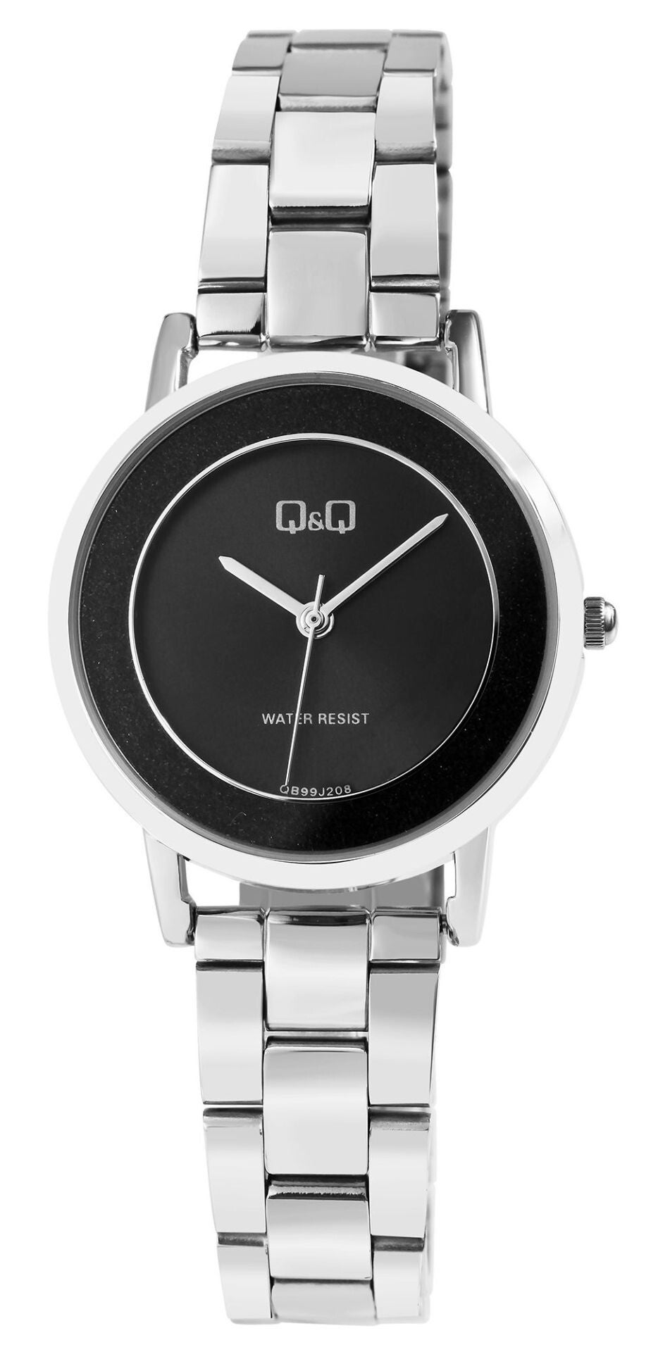 Q&Q Damenuhr mit Edelstahlarmband, 3 bar, silberfarben QB99J208Y