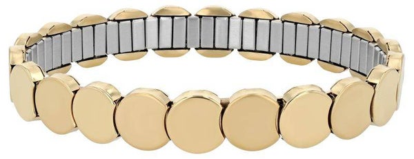 Akzent Edelstahl Zugarmband mit 2 Kupfer-Magnet Elementen 5030702-001