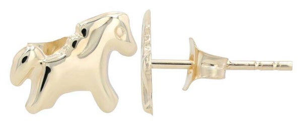 333/- Echt Gold Kinder Ohrstecker - Pferd, Gelbgold, 8 Karat