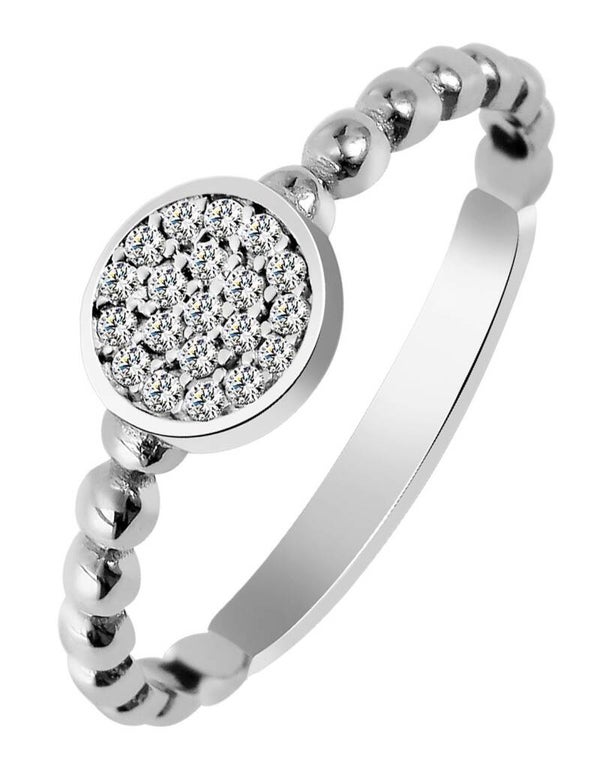 925/- Echt Silber Ring "Eivor" mit Zirkoniabesatz, 925   5330037-58