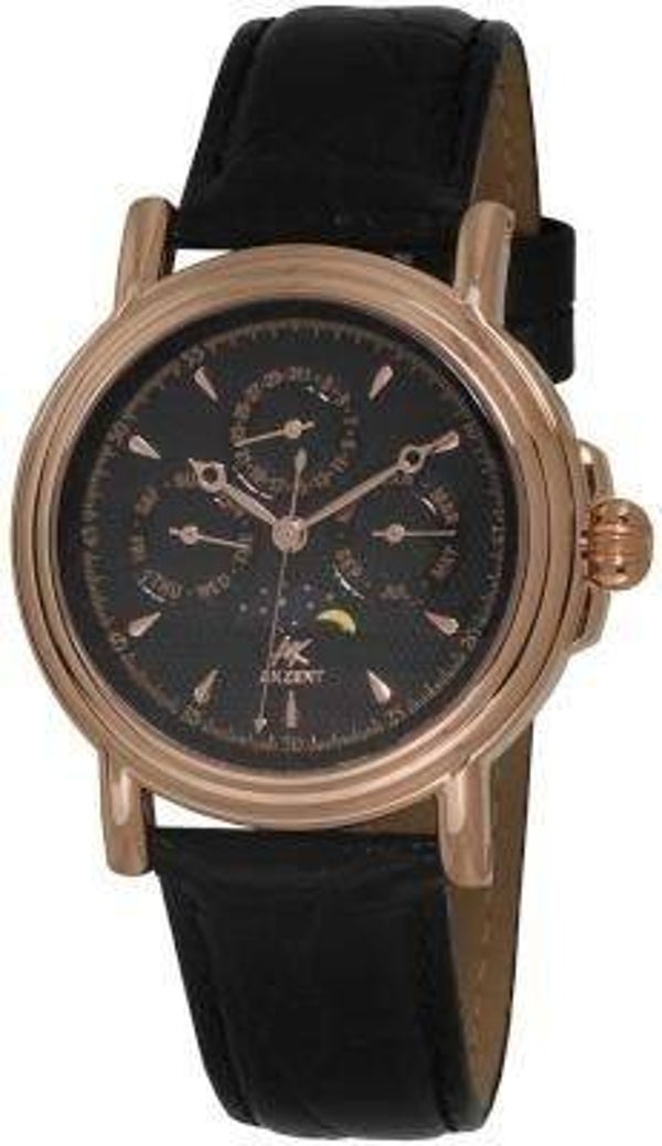 Akzent Herrenuhr mit Echtlederarmband 352531029003