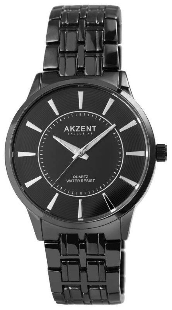 Akzent Exclusive Herrenarmbanduhr mit Metallband  2800068-001