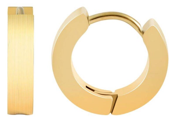 Inu", Klapp-Creolen aus Edelstahl, goldfarben 5050381-003