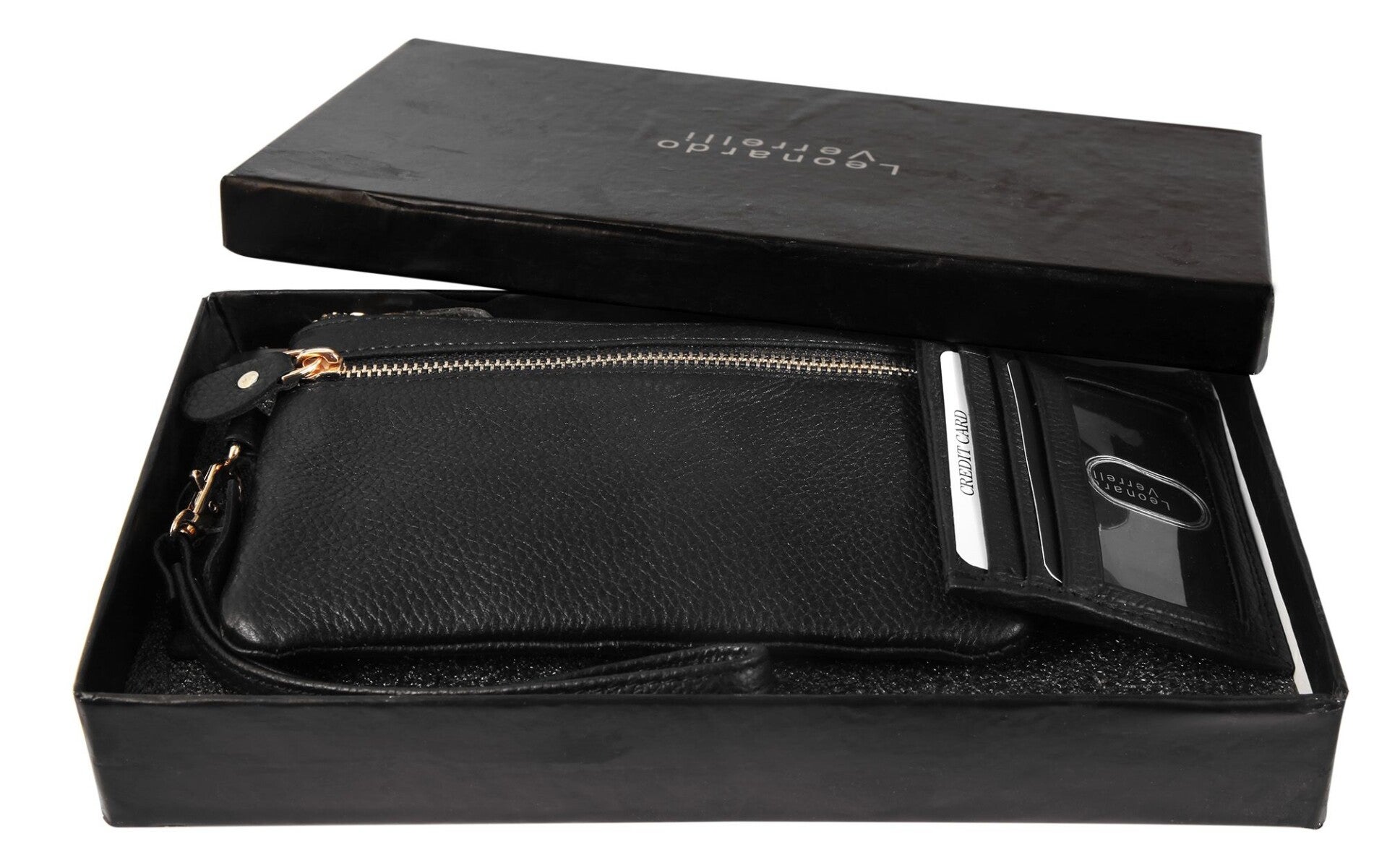 Leonardo Verrelli Geschenkset mit kleiner Handtasche und Kartenmäppchen