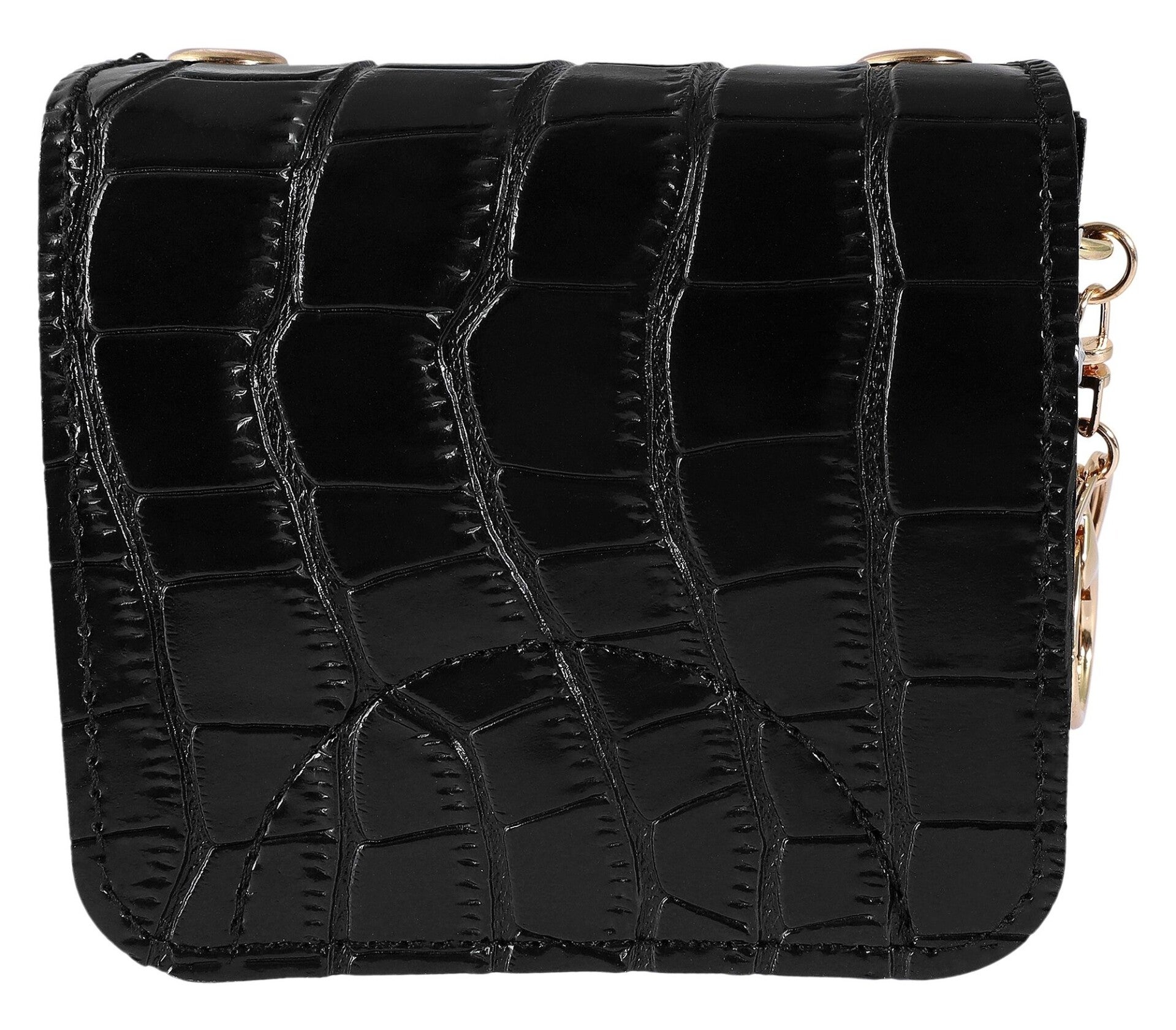 Mini-Tasche mit Prägung, Lederimitat