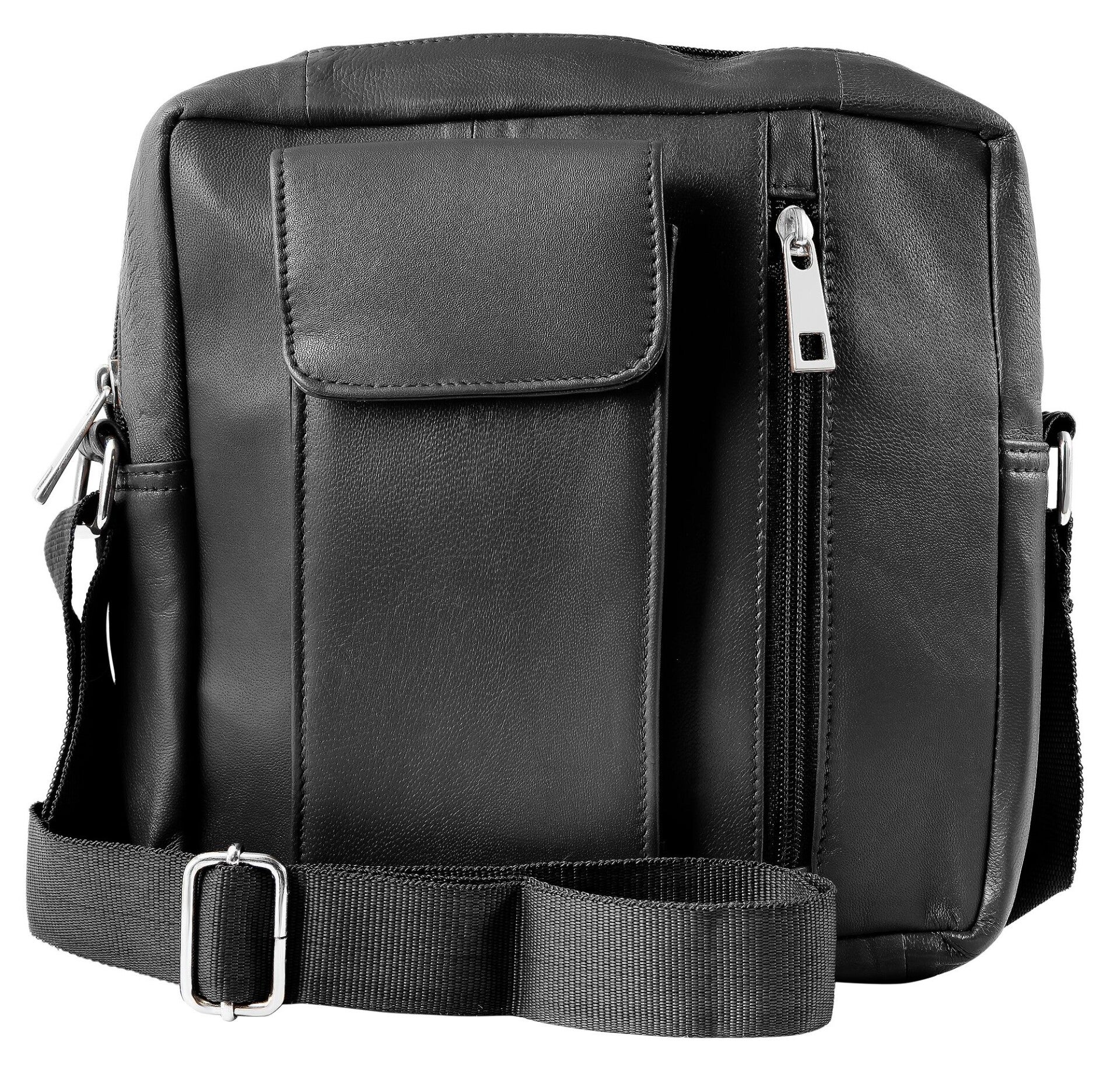 Akzent Umhängetasche aus Echtleder, inkl. Handyfach geeignet für iPhone 15