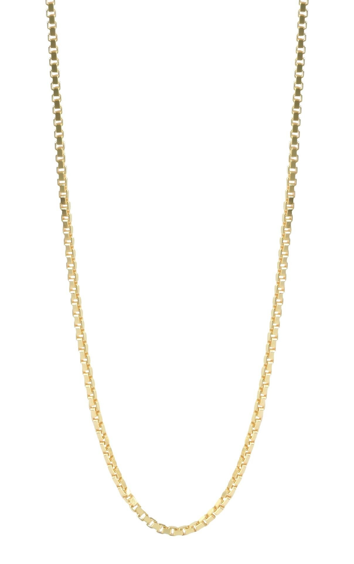 333/- Gold "Lee" Veneziakette, vierkant, 8 Karat, Gelbgold, Breite 1 mm