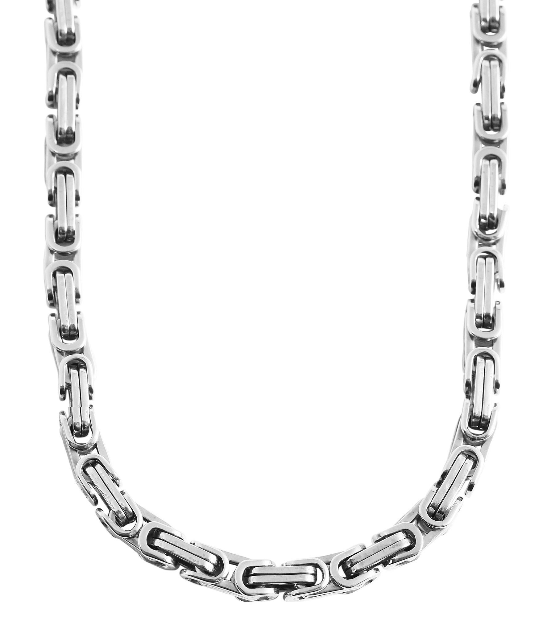 Raptor Königskette aus Edelstahl, silberfarben, Stärke 4mm