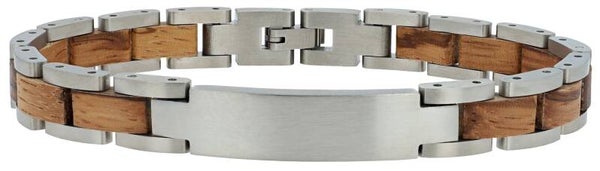 "Niran" Raptor Armband aus Edelstahl und Holz