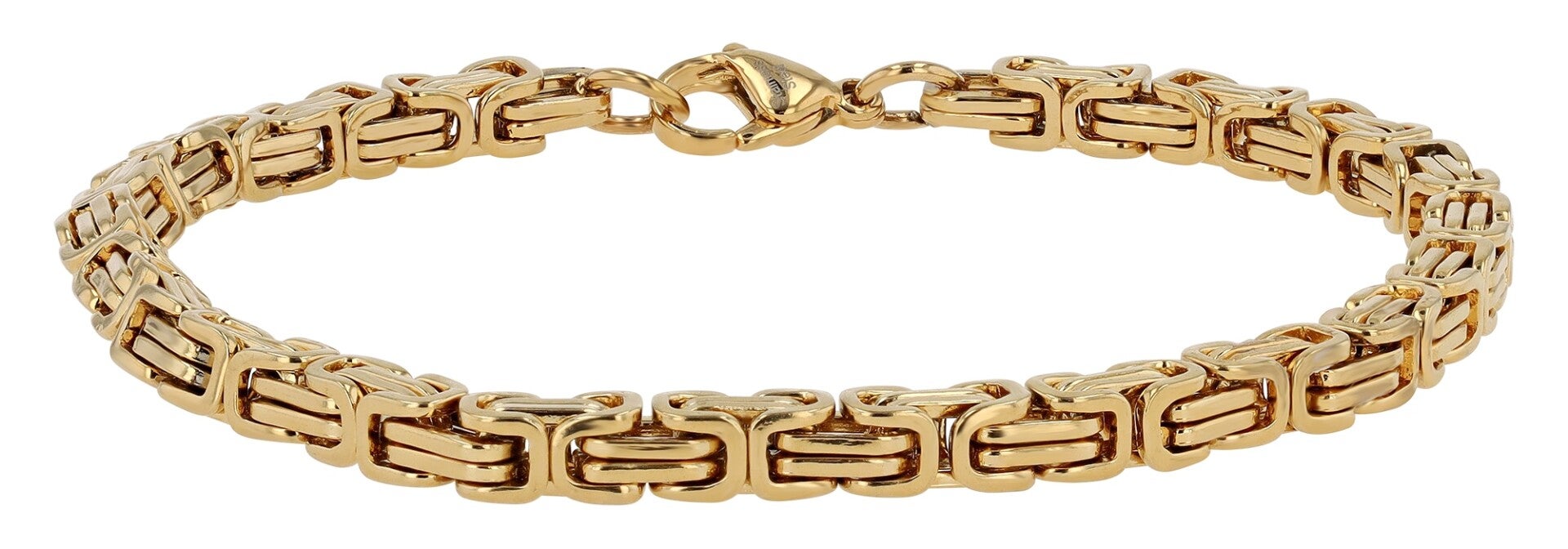 Raptor Königskettenarmband aus Edelstahl, goldfarben, ionenplattiert, Stärke: 4 mm