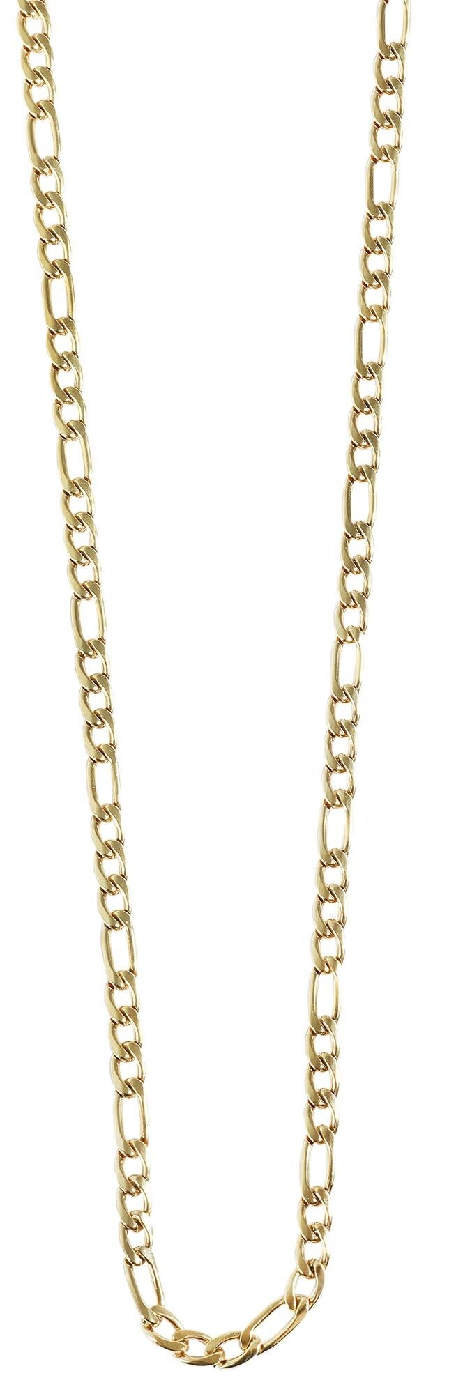 Raptor Figarokette aus Edelstahl, 4 mm, ionenplattiert, goldfarben