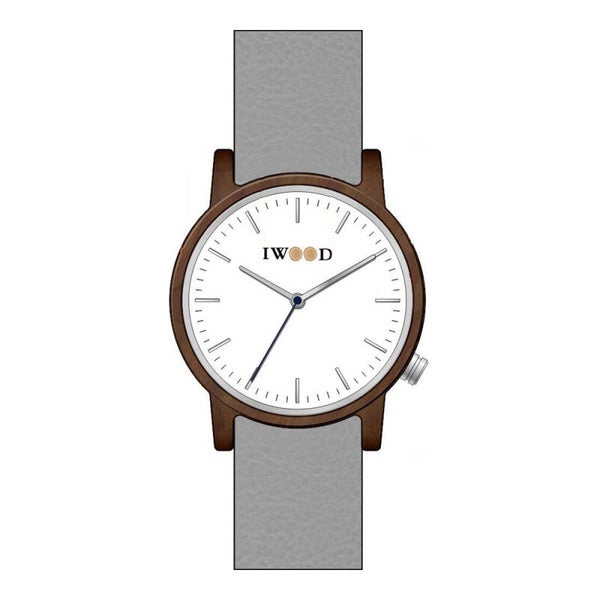 Iwoo Echtholz Herrenuhr aus Walnussholz mit Miyota 2035 Uhrwerk