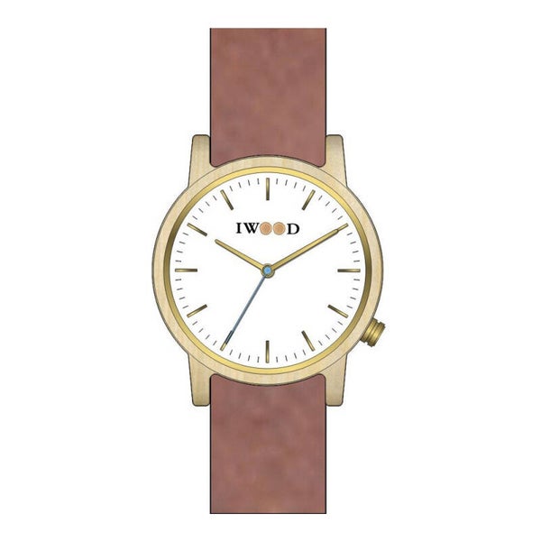 Iwood Echtholz Herrenuhr aus Ahornholz mit Miyota 2035 Uhrwerk