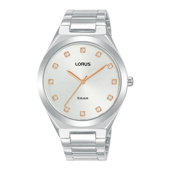 Lorus Damenuhr Edelstahl Silber mit Steinbesatz
