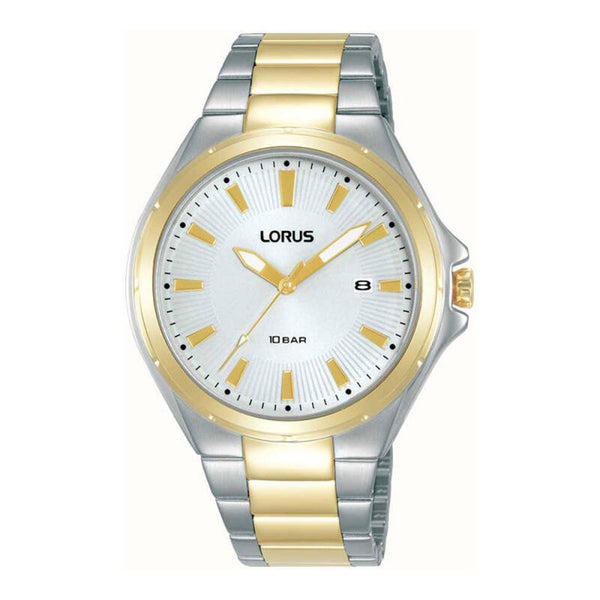 Lorus  Herrenuhr Edelstahl Bicolor Silber mit Datumsanzeige