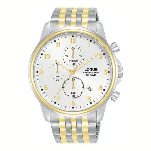 Lorus  Herrenuhr Chronograph Edelstahl Bicolor mit Datumsanzeige