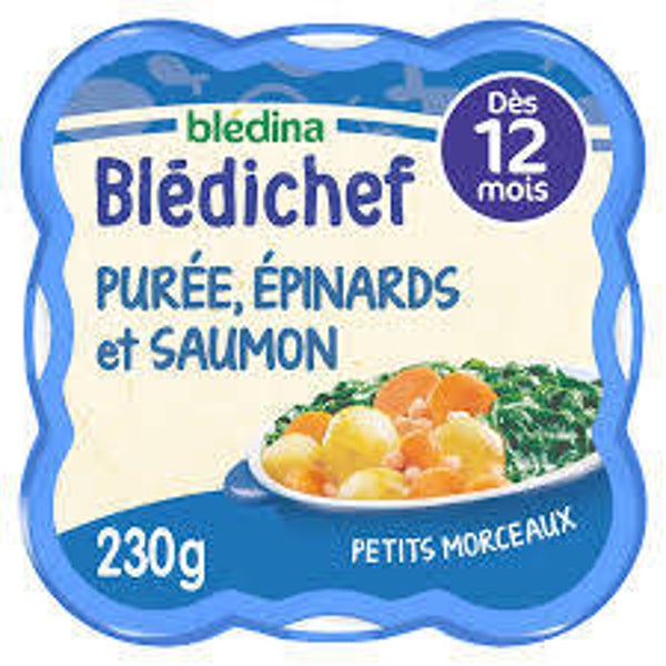 BLEDICHEF PUREE EPINARD SAUMON 230GRS