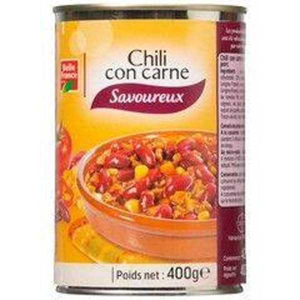 CHILI CON CARNE SAVOUREUX 1/2 B.FR 400GR