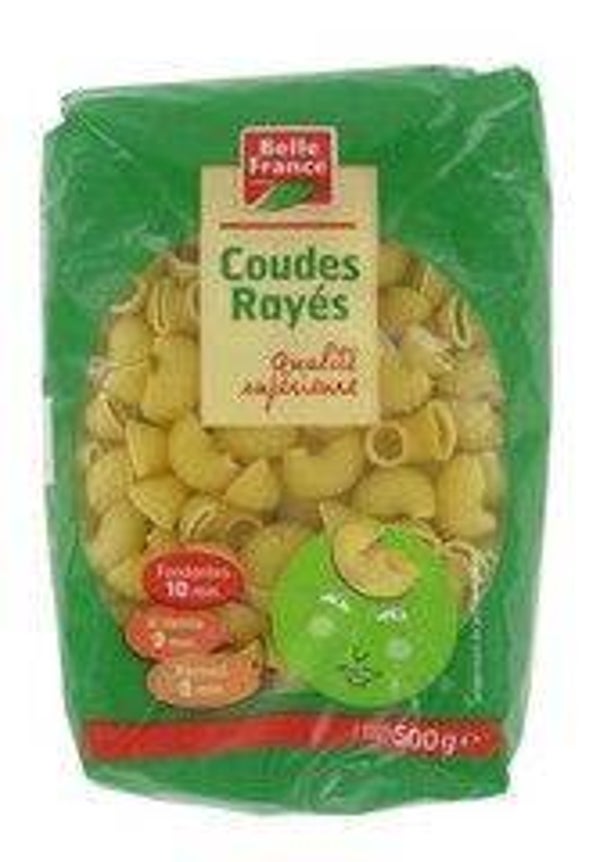 PATES COUDES RAYES BFR 500GRS