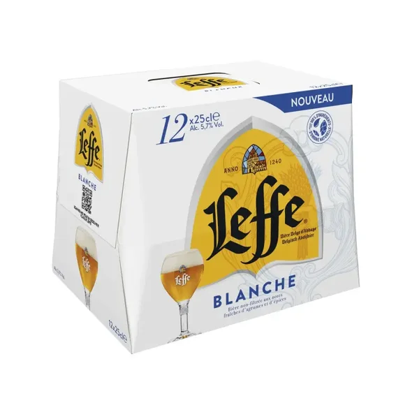 BIÈRE LEFFE BLANCHE 12 X25CL Bière blanche LEFFE, 5,7° - bouteille 12x25cl