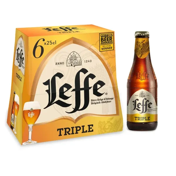 BIERE LEFFE TRIPLE 6 X25CL Bière Blonde Triple D'Abbaye 8,5% LEFFE