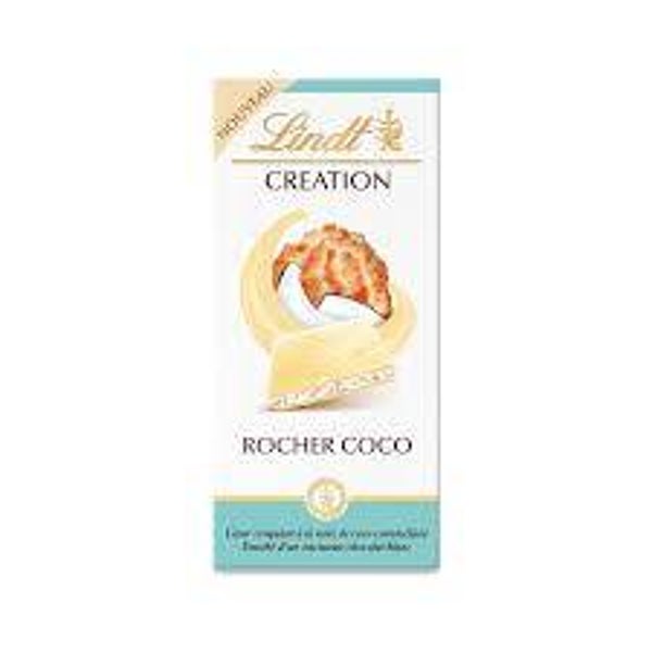LINDT CREATION CHOCOLAT BLANC ROCHER COCO 145GR