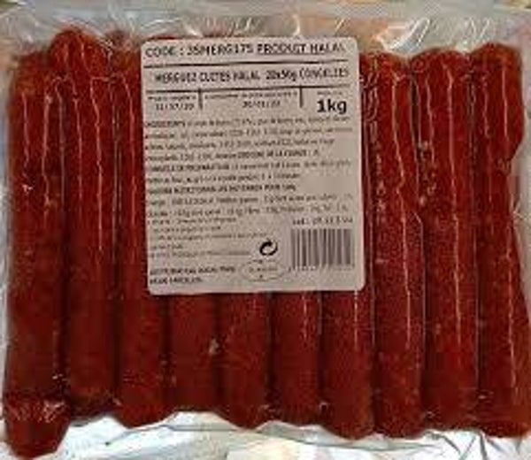 SURGELÉ DIN'HALAL MERGUEZ HALAL 1KG SV