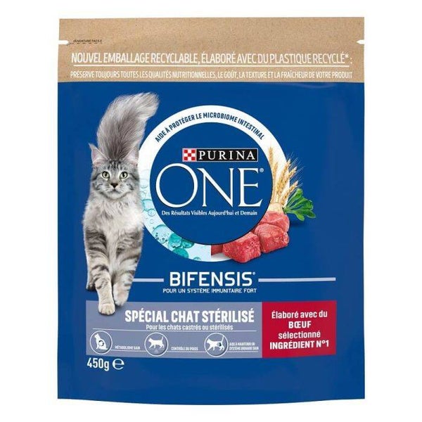 PURINA ONE Chat Stérilisé Bœuf 450 g