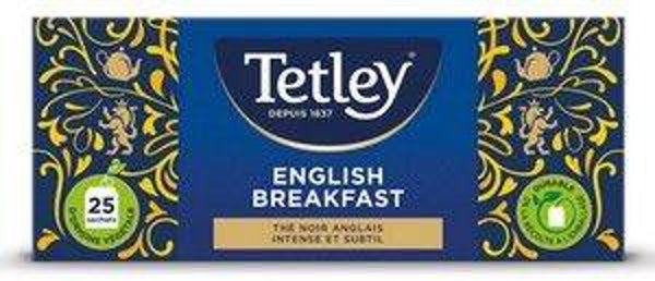 THE ENGLISH BREAKFAST TETLEY 25 SACHETS