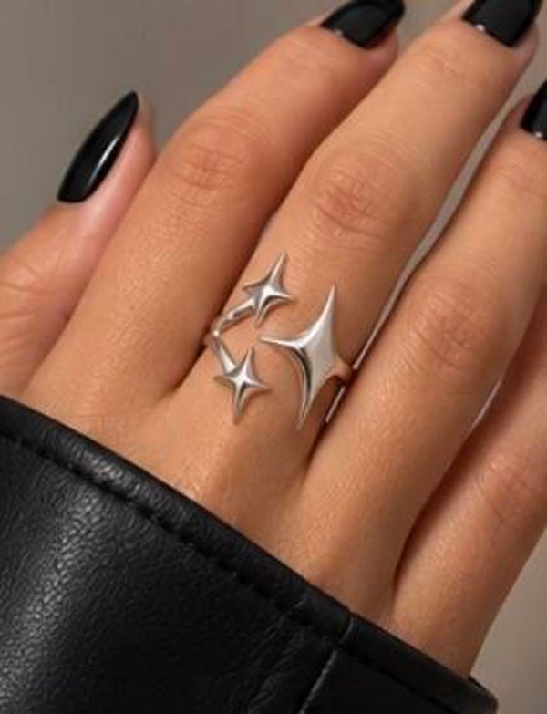 MNAASH Celestial Starburst Open Ring – Silver