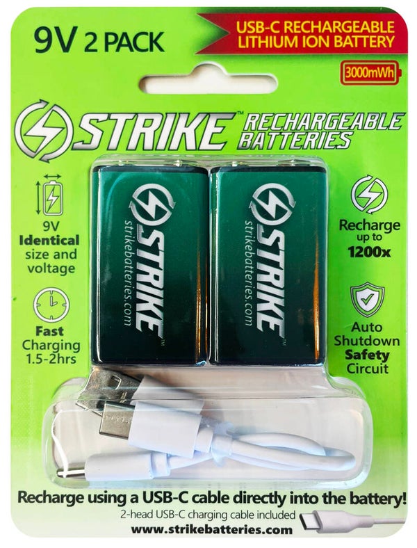 Strike™ 9V size Battery 2 Pack