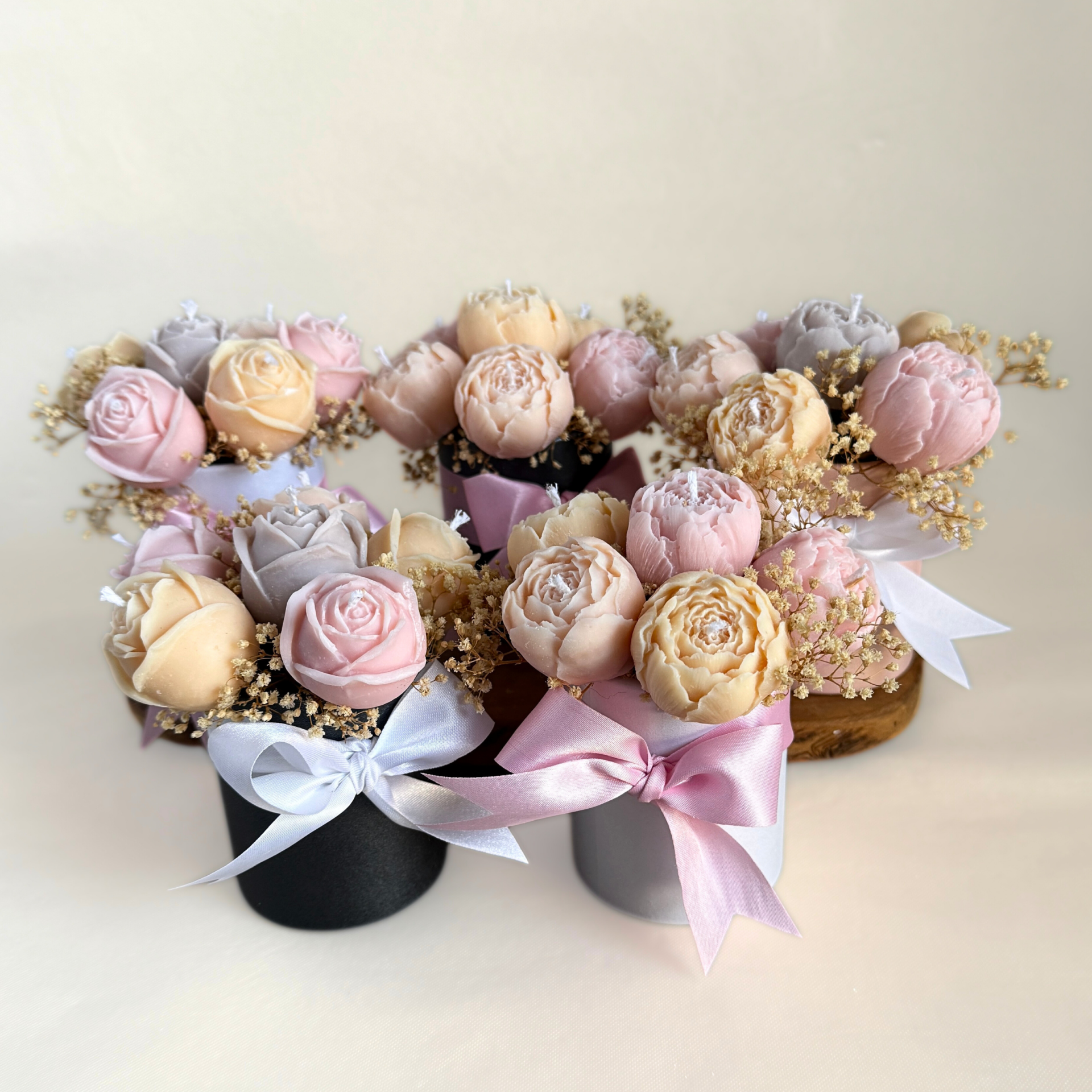 Mini Flower Box – handgemaakte bloemkaarsen, geurkaarsen