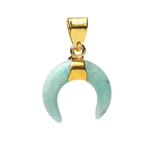 pendentif croissant amazonite