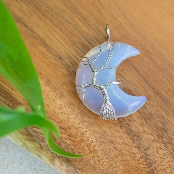 pendentif cristal de roche Arbre de vie
