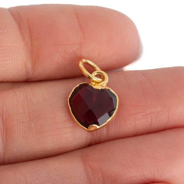 Pendentif grenat plaqué or