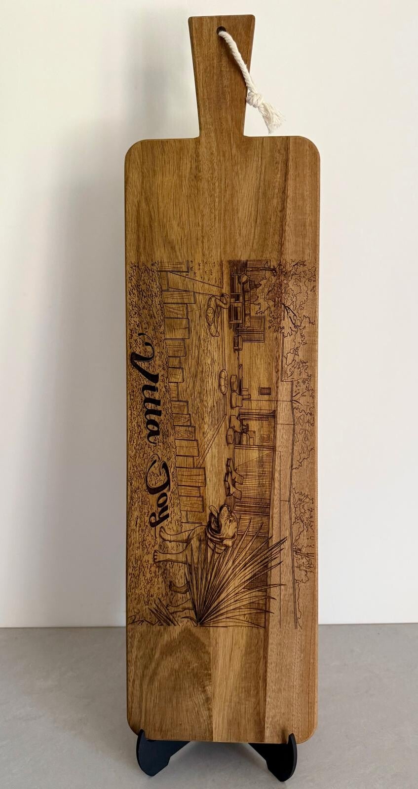 Planche de Présentation en Bois Gravée au Laser – A PERSONNALISER