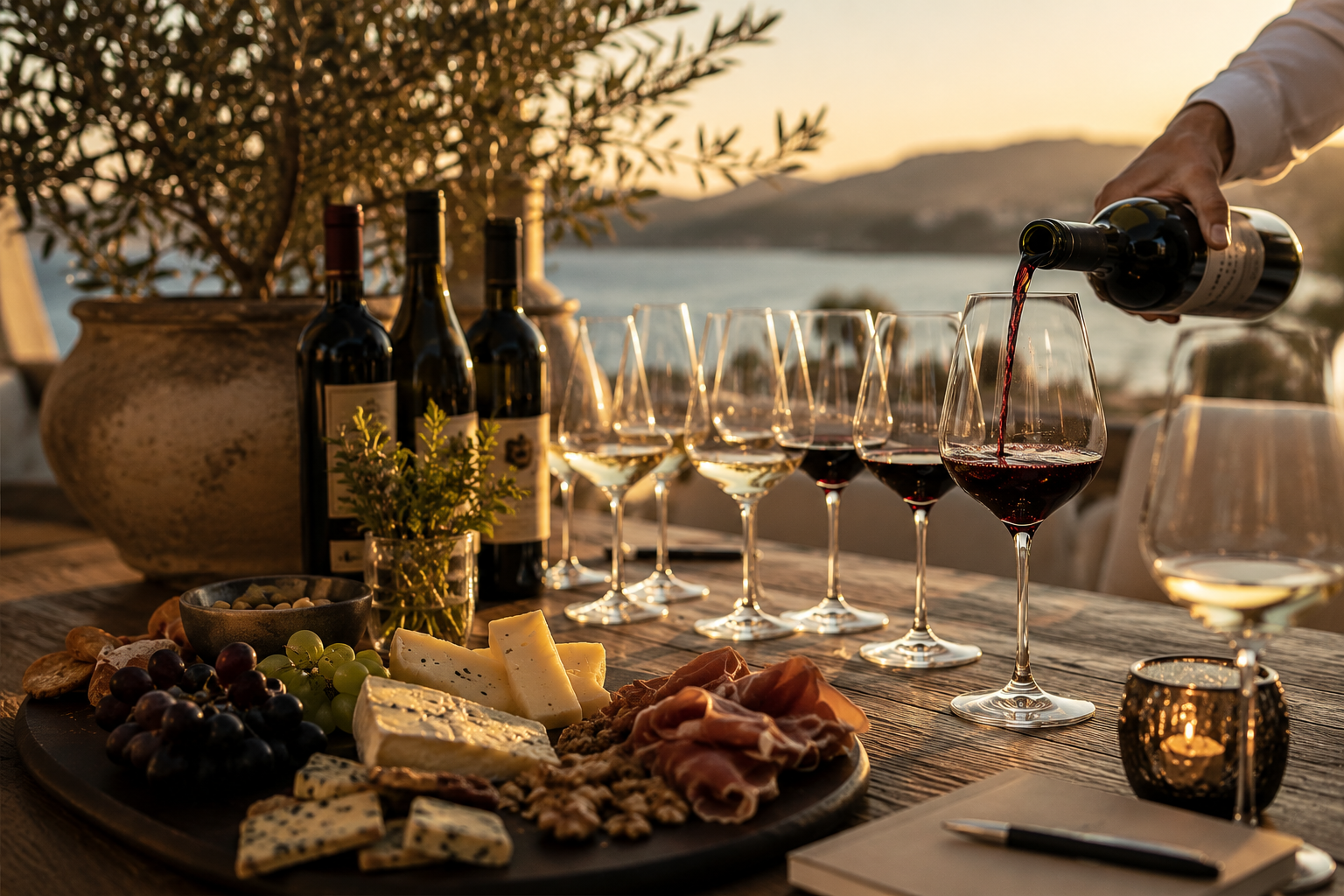 Wine tasting sommelier