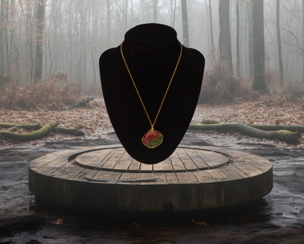 HANDMADE 18k gold plated necklace. Stock#A051