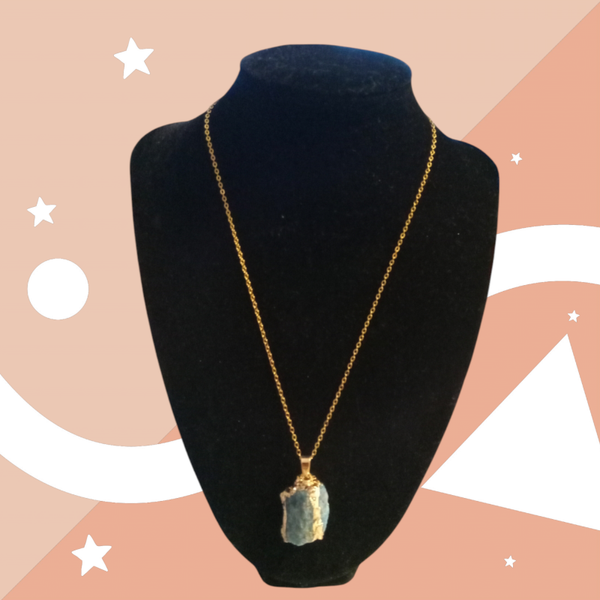 HANDMADE 14k gold plated necklace stock# A084