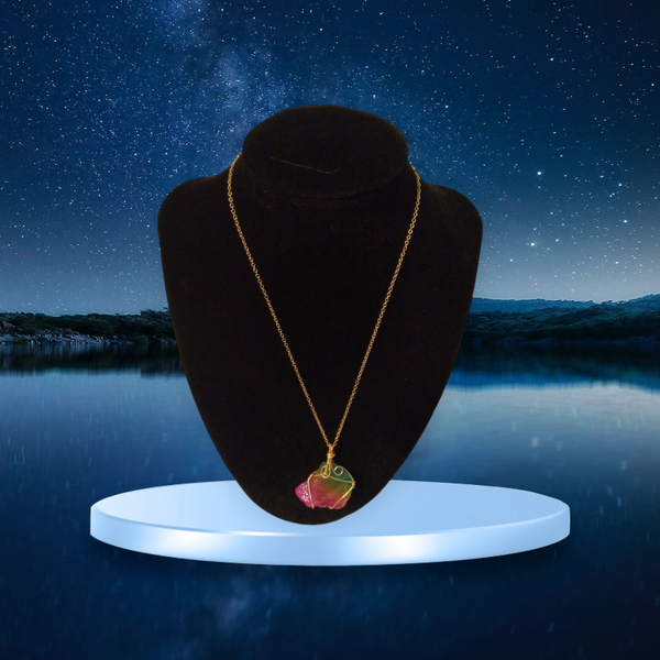 HANDMADE 18k gold plated necklace. Stock#A056