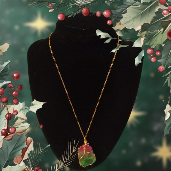 HANDMADE 18k gold plated necklace. Stock#A054