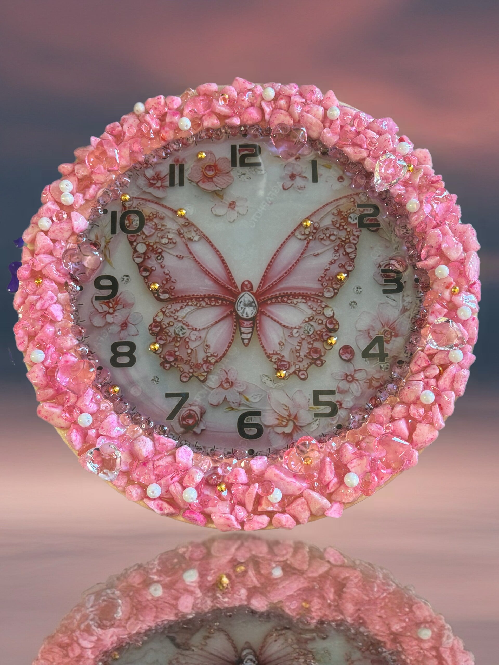Beautiful butterfly clock